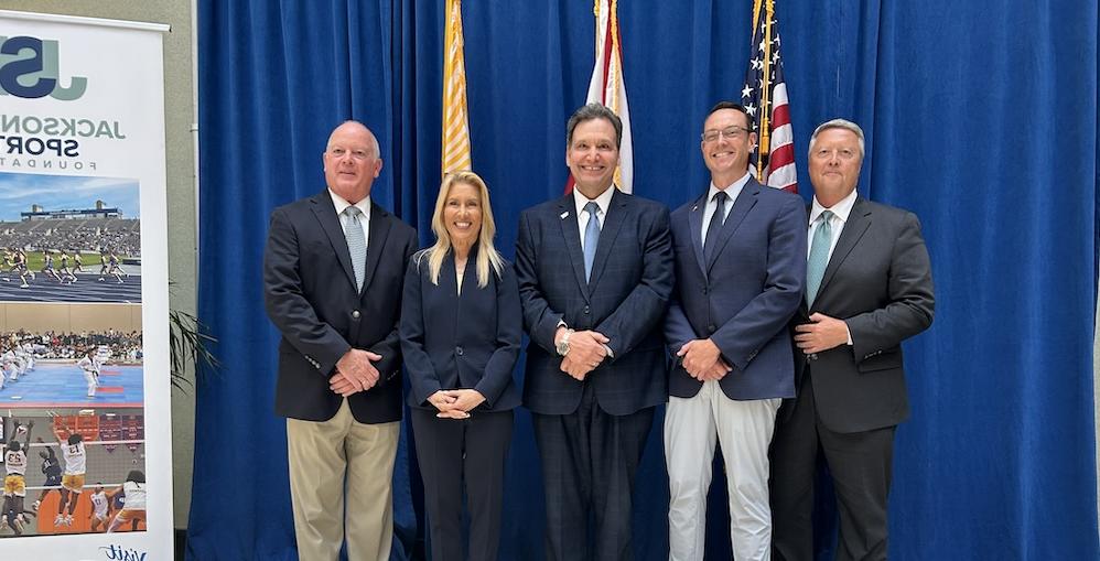 Group photo at ASUN JSF Announcement